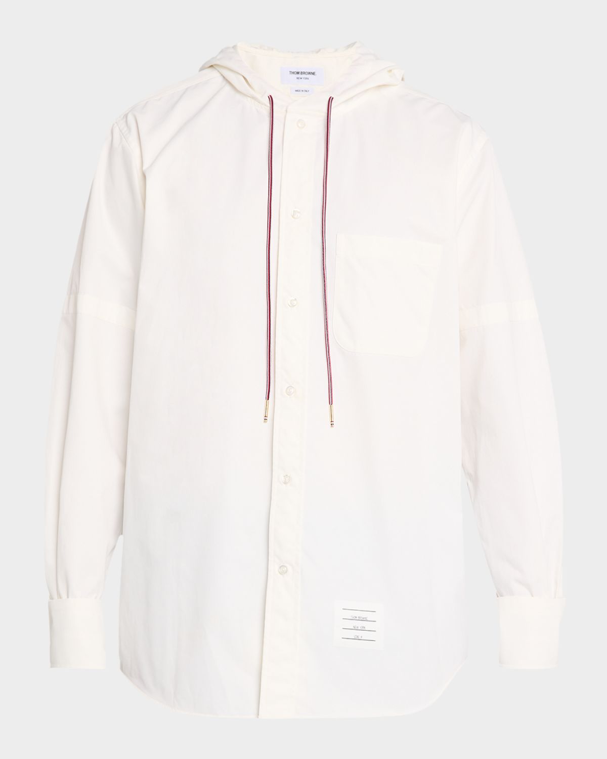 Thom Browne Men 's Hooded Nylon Armband Shirt