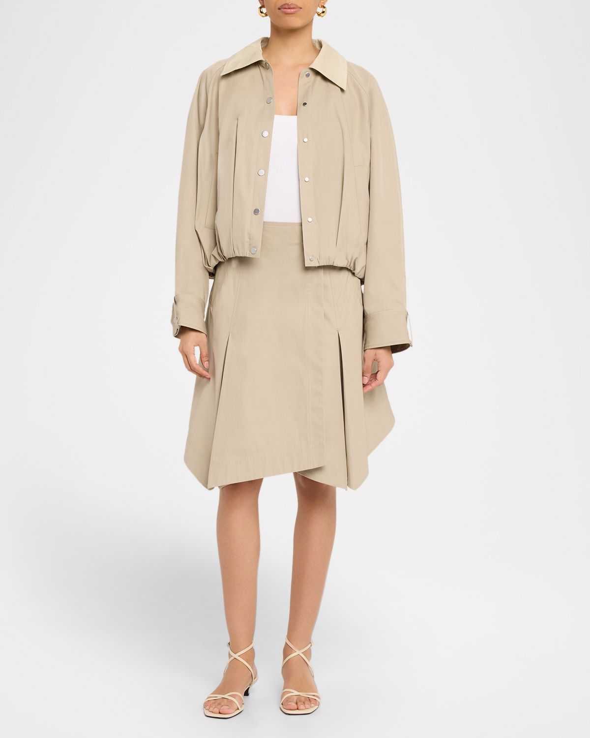 3.1 Phillip Lim Two-Tone Twill Handkerchief Skirt