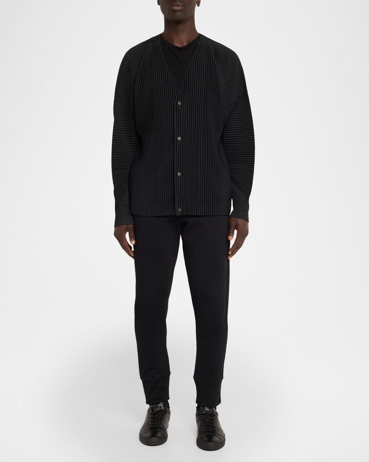 Homme Plisse Issey Miyake Men 's Basics Pleated Cardigan