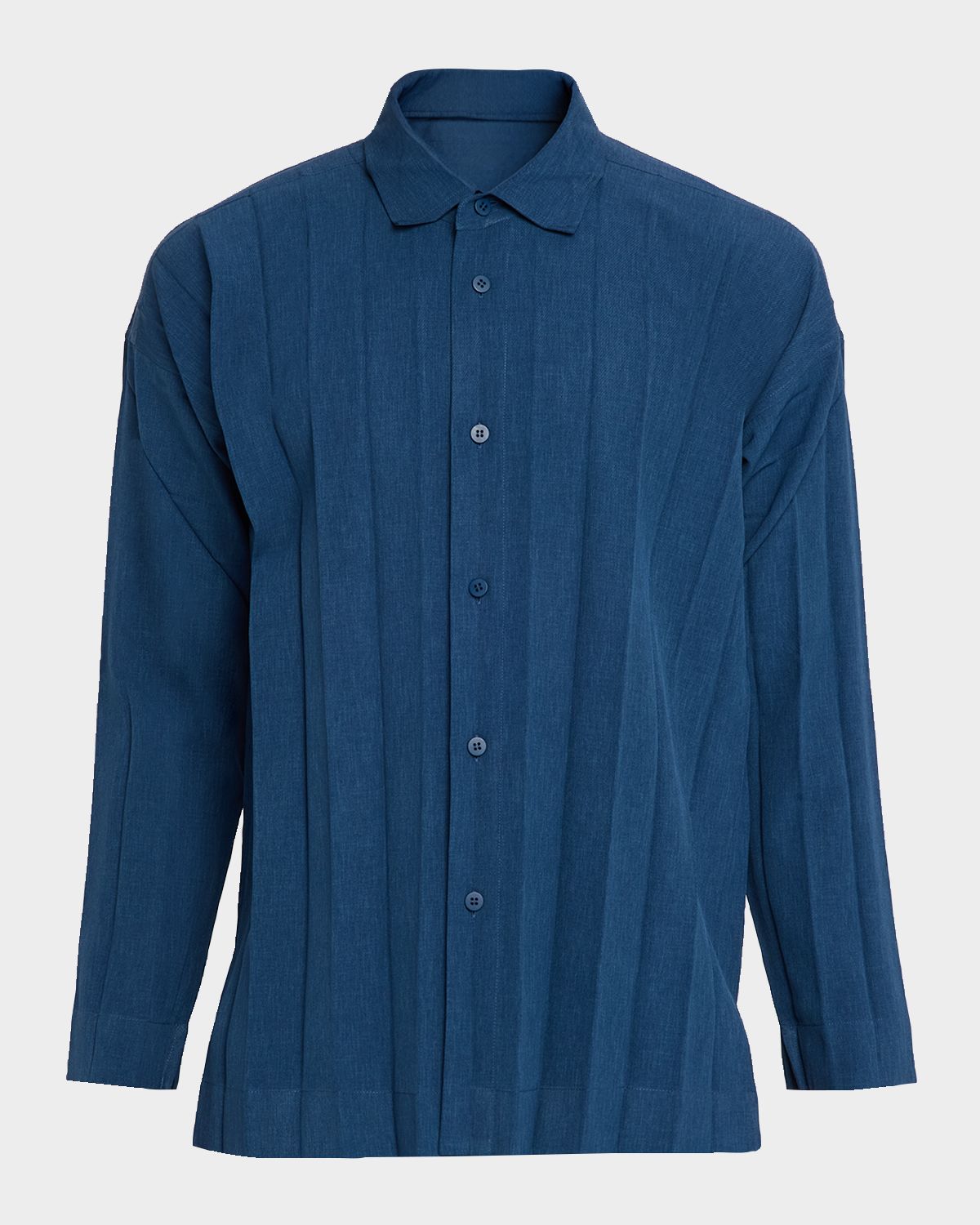 Homme Plisse Issey Miyake Men 's Pleated Relaxed Fit Button-Down Shirt