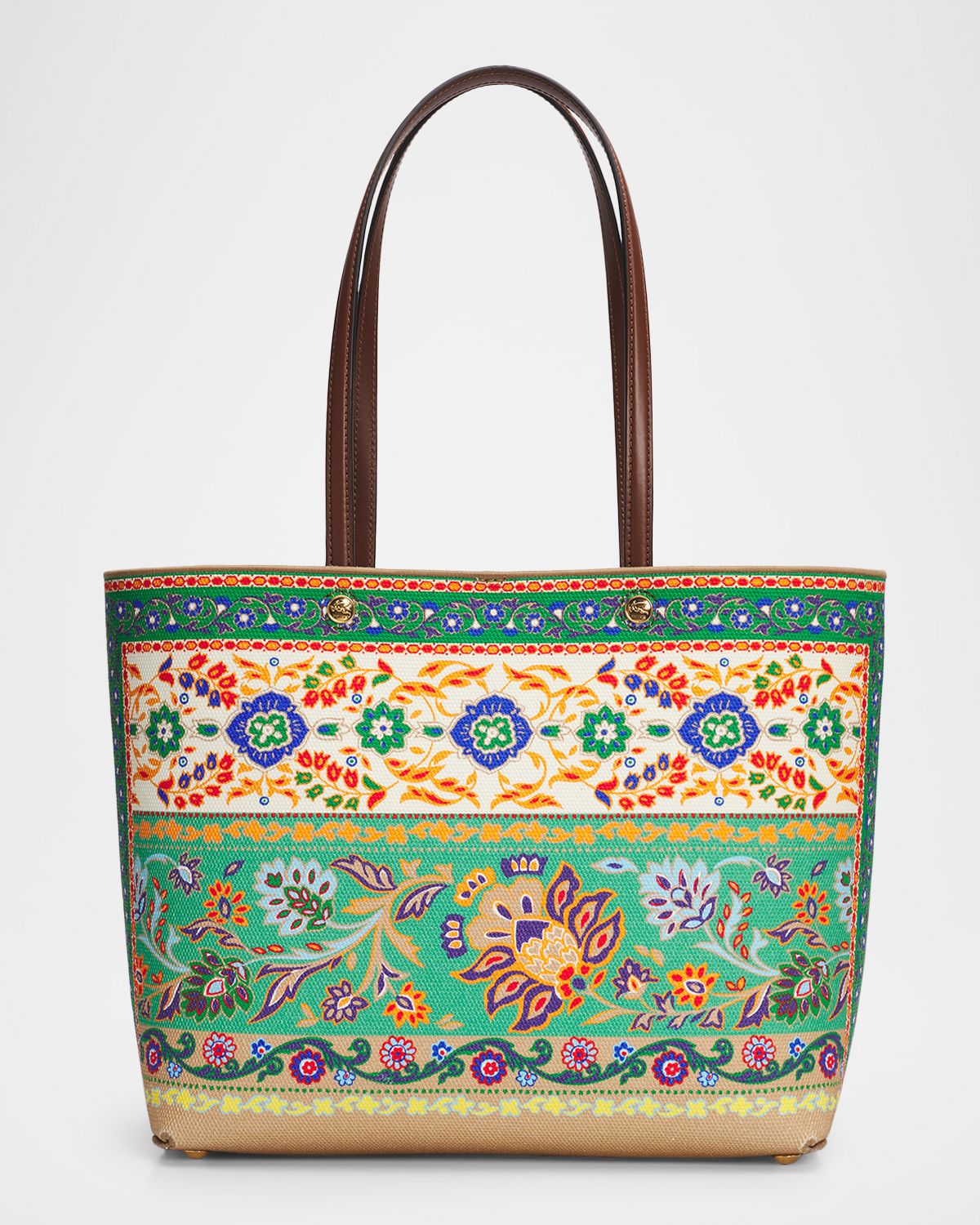 Etro Essential Medium Floral-Print Canvas Shopper Tote Bag