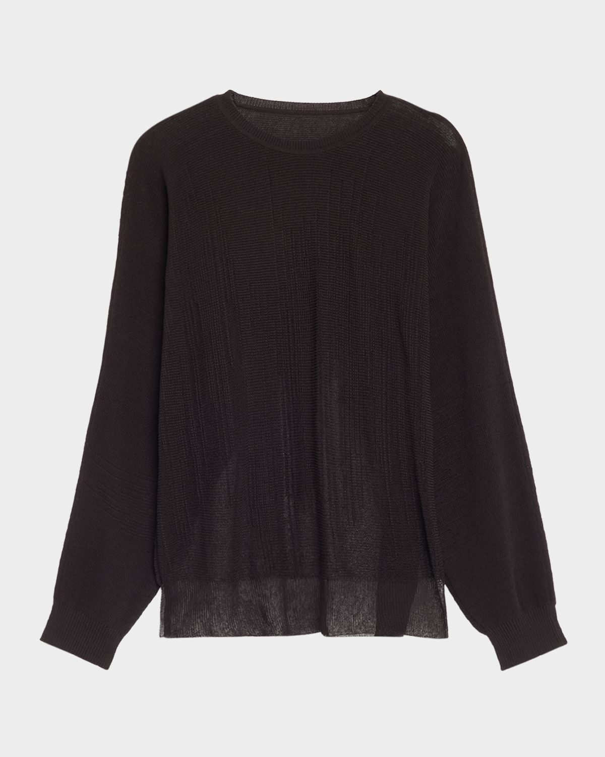 Homme Plisse Issey Miyake Men 's Homme Plisse Sheer Knit Crewneck Sweater