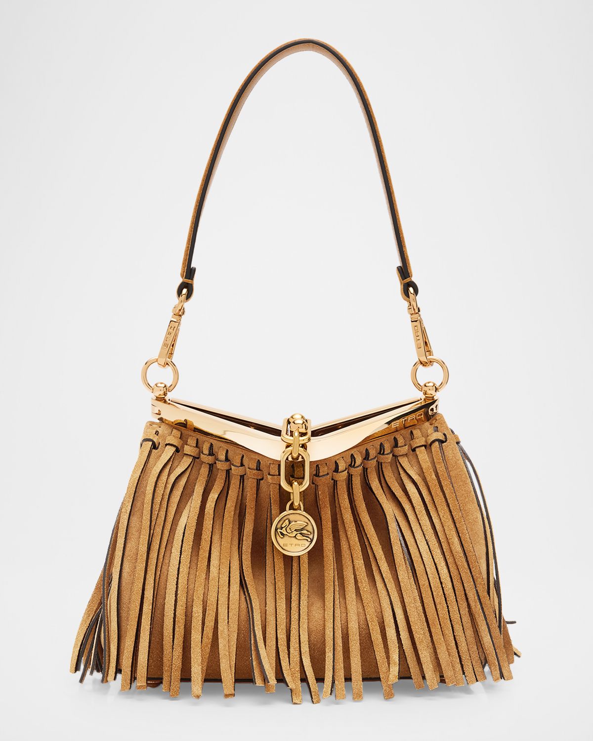 Etro Vela Fringed Suede Shoulder Bag