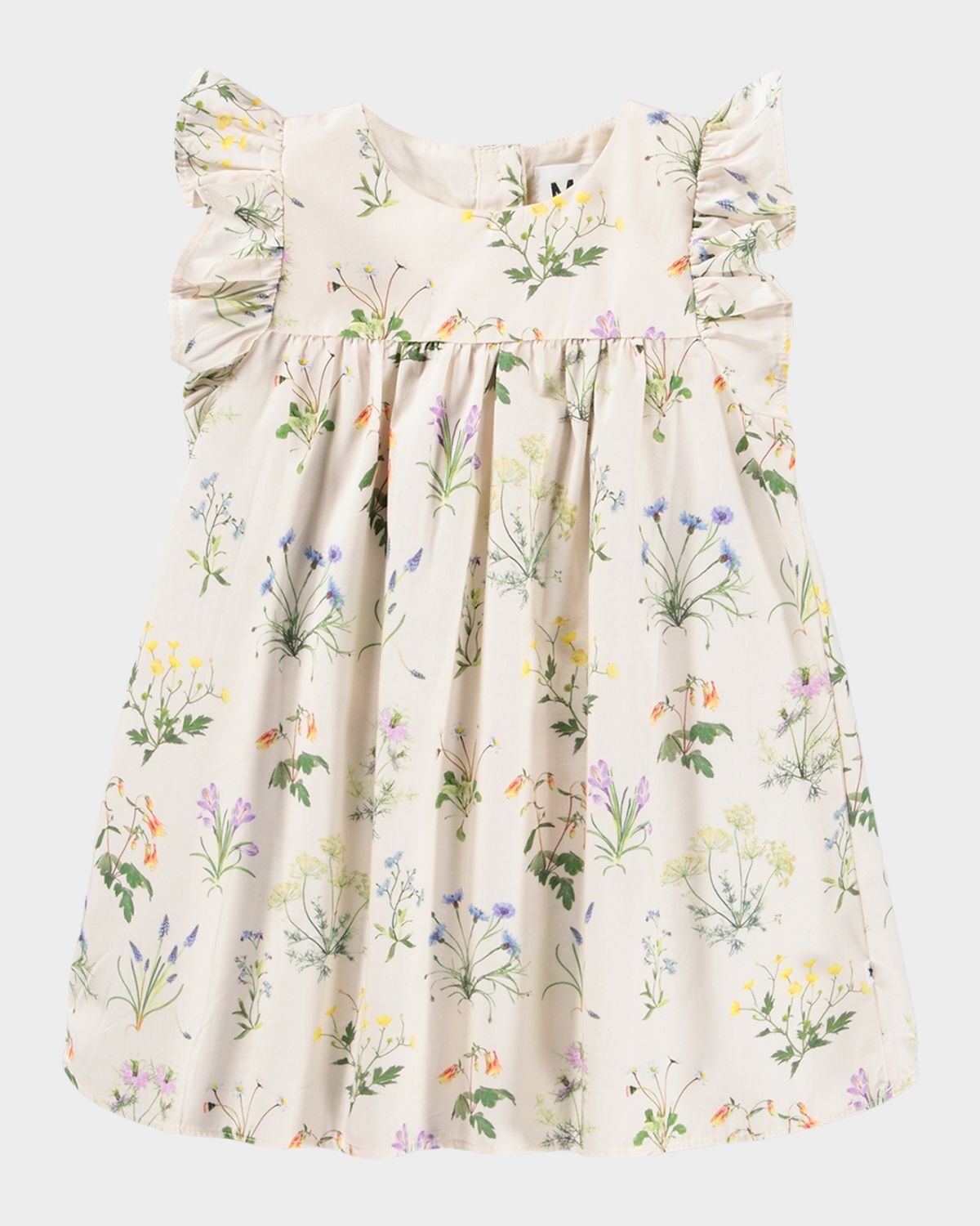 Molo Girl 's Cacao Floral-Print Organic Cotton Dress, Size 6M-2