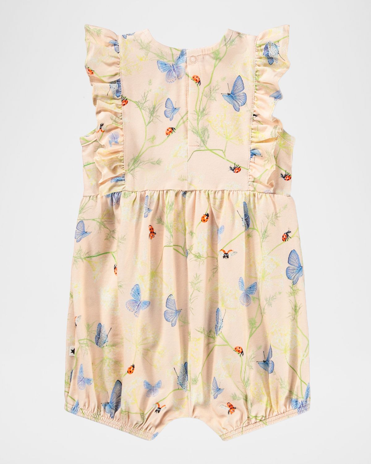 Molo Girl 's Felicia Floral-Print Organic Cotton Romper, Size 3M-18M