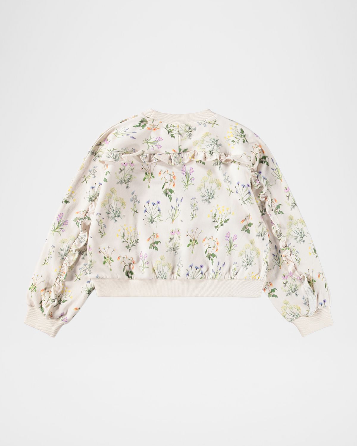 Molo Girl 's Mabel Floral-Print Stretch Cotton Sweatshirt