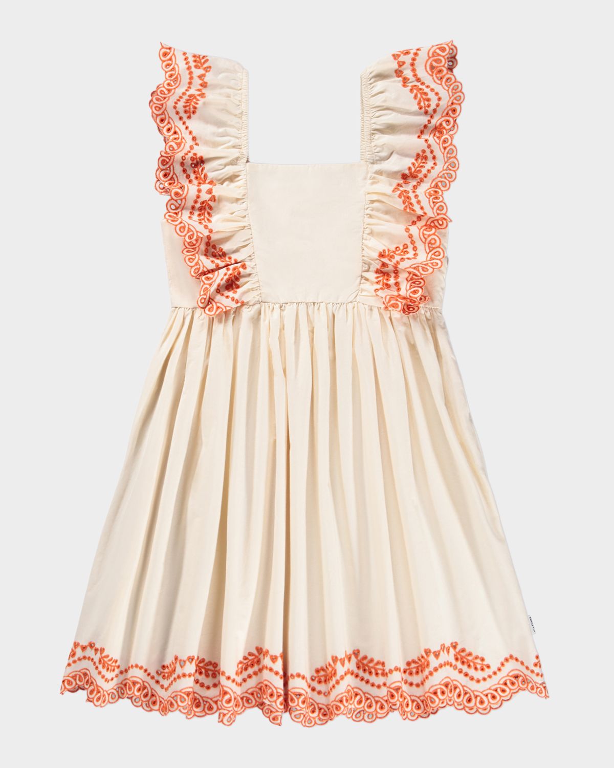 Molo Girl 's Clementine Flutter-Sleeve Broderie Anglaise Dress