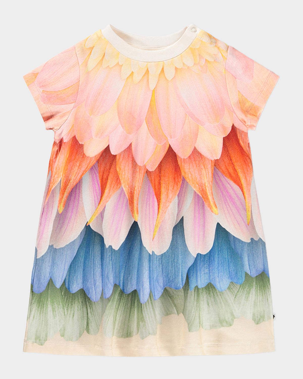 Molo Girl 's Cosimo Floral-Print Stretch Cotton Dress, Size 6M-2