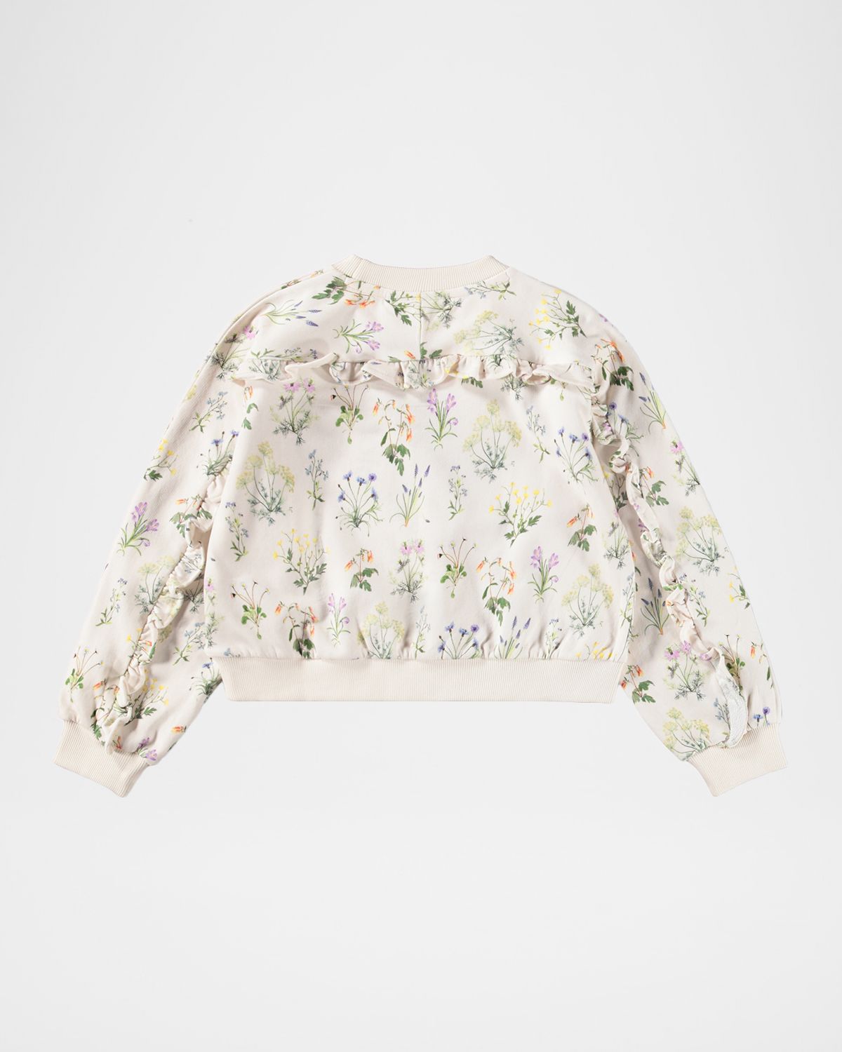 Molo Girl 's Mabel Floral-Print Organic Cotton Sweatshirt