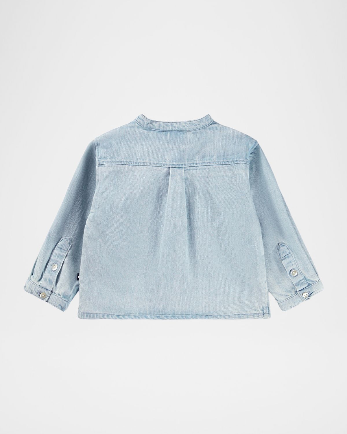 Molo Boy 's Enoz Mandarin-Collar Denim Top, Size -2