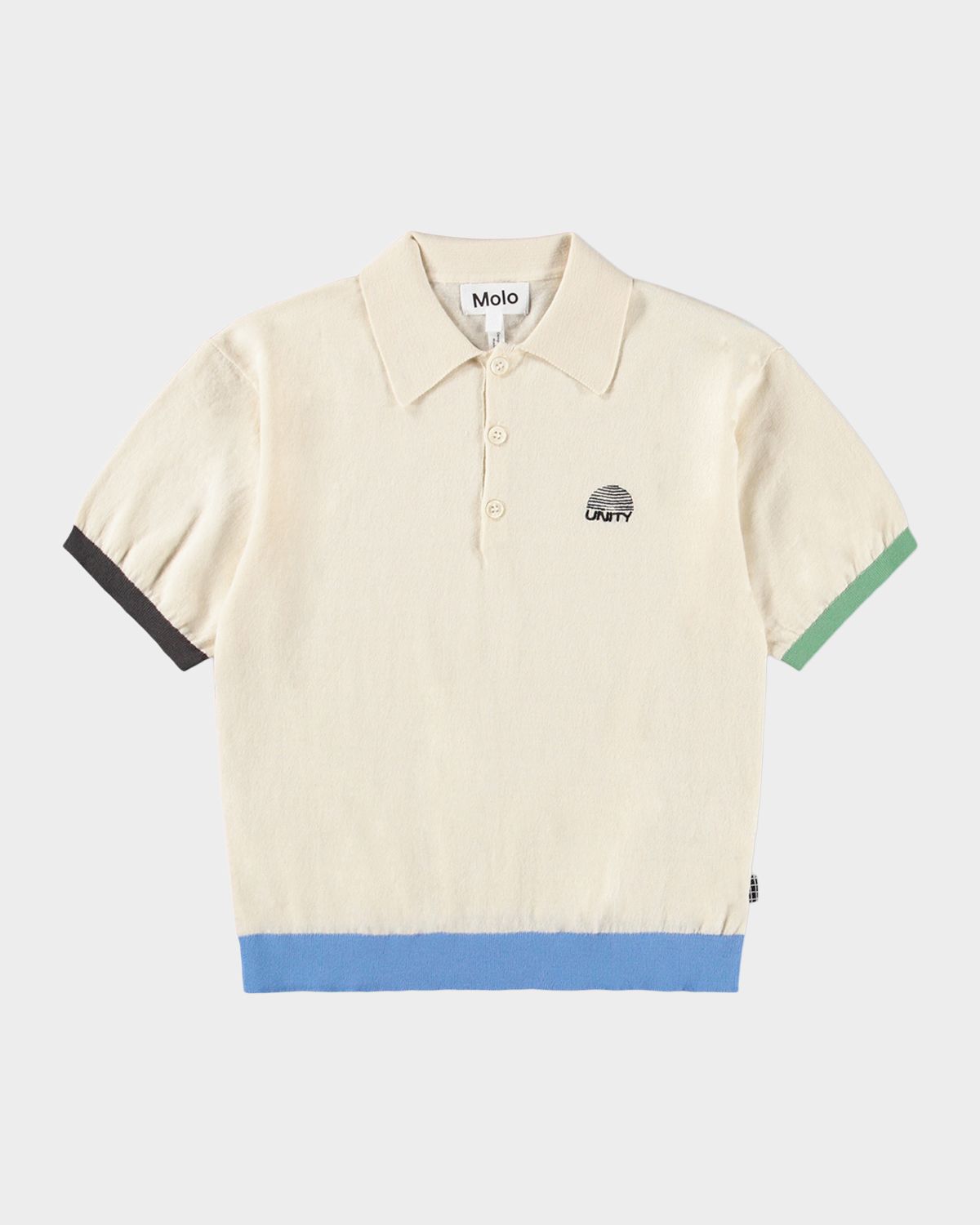 Molo Boy 's Brooks Tipped Short-Sleeve Polo Shirt
