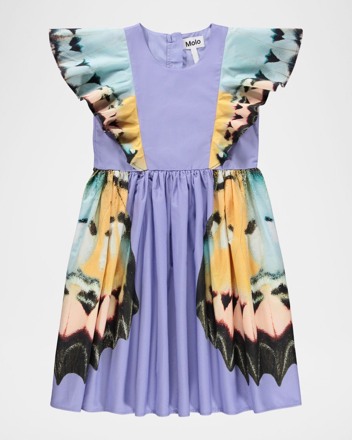 Molo Girl 's Caty Flutter-Sleeve Organic Cotton Dress