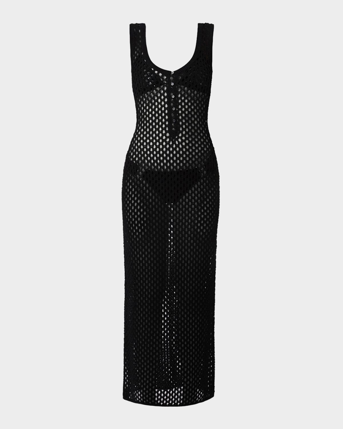 Shoshanna Plage Open-Knit Maxi Dress Coverup