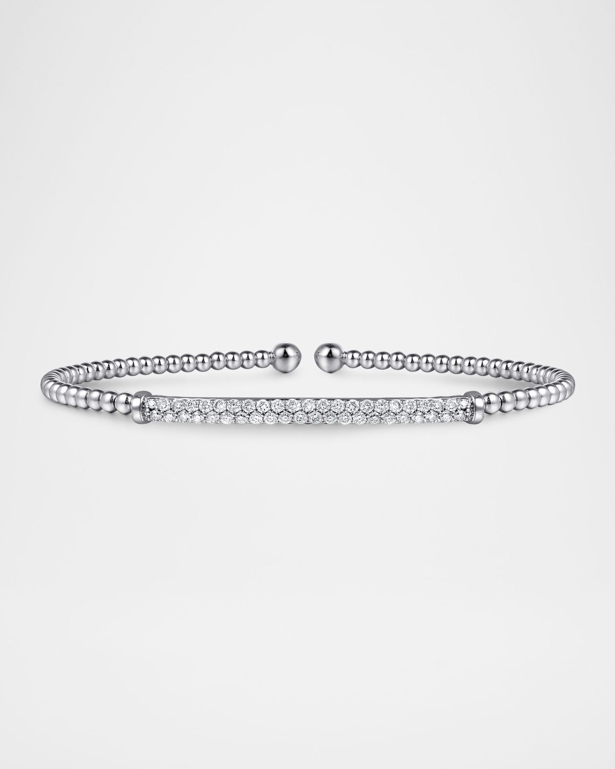 Gabriel & Co 14K Gold Bujukan Diamond Bar Split Bangle