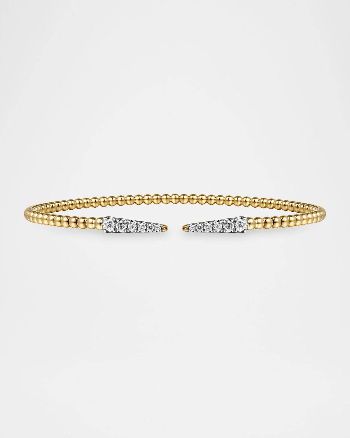 Gabriel & Co 14K Gold Bujukan Diamond Spikes Split Bangle