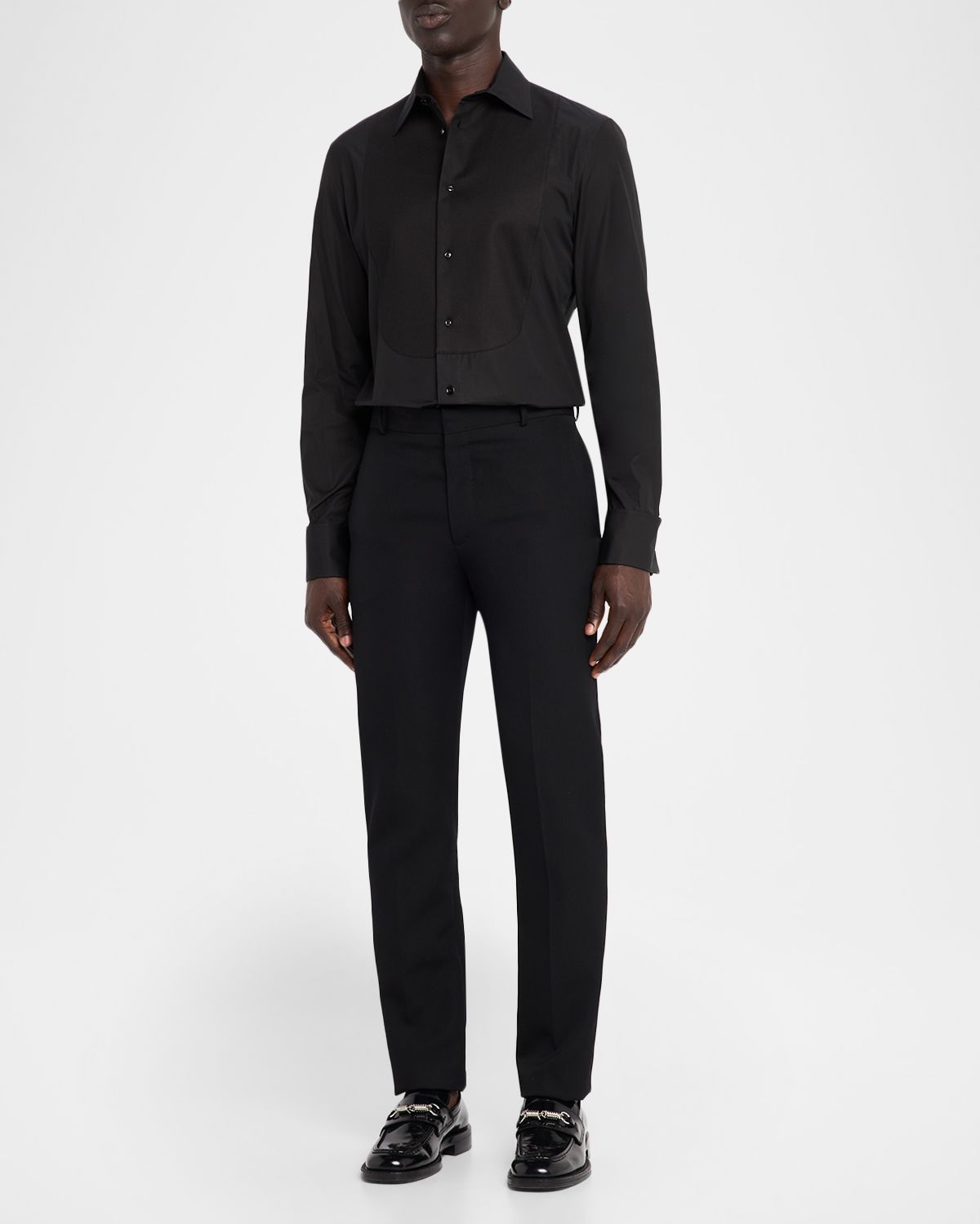 Burberry Men 's Slim Fit Cotton Tuxedo Shirt