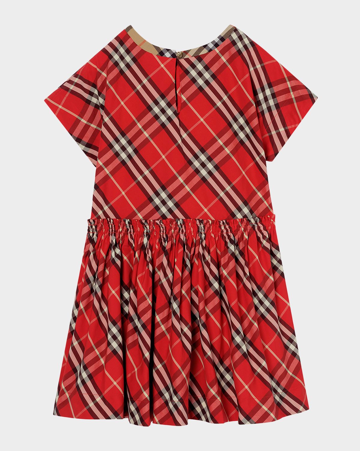 Burberry Girl 's Check Cotton Dress, Size 3-14