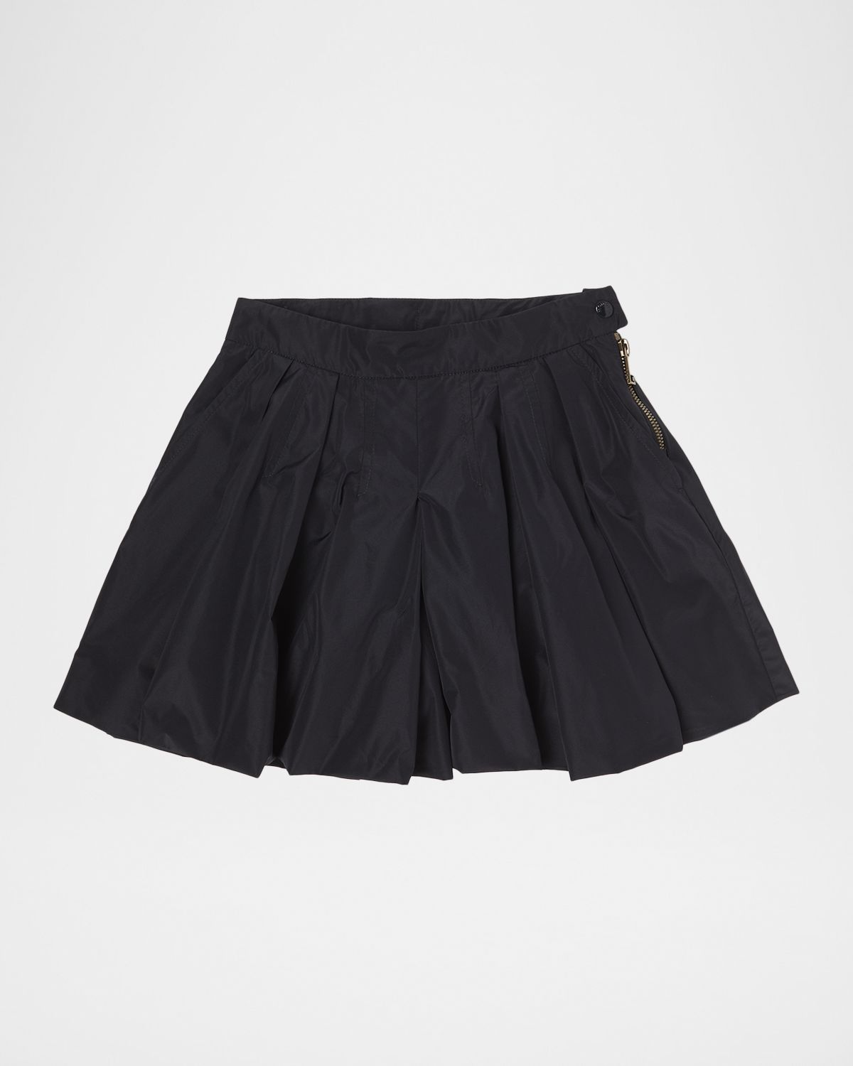 Moncler Girl 's Pleated Taffeta Shorts, Size 12-14
