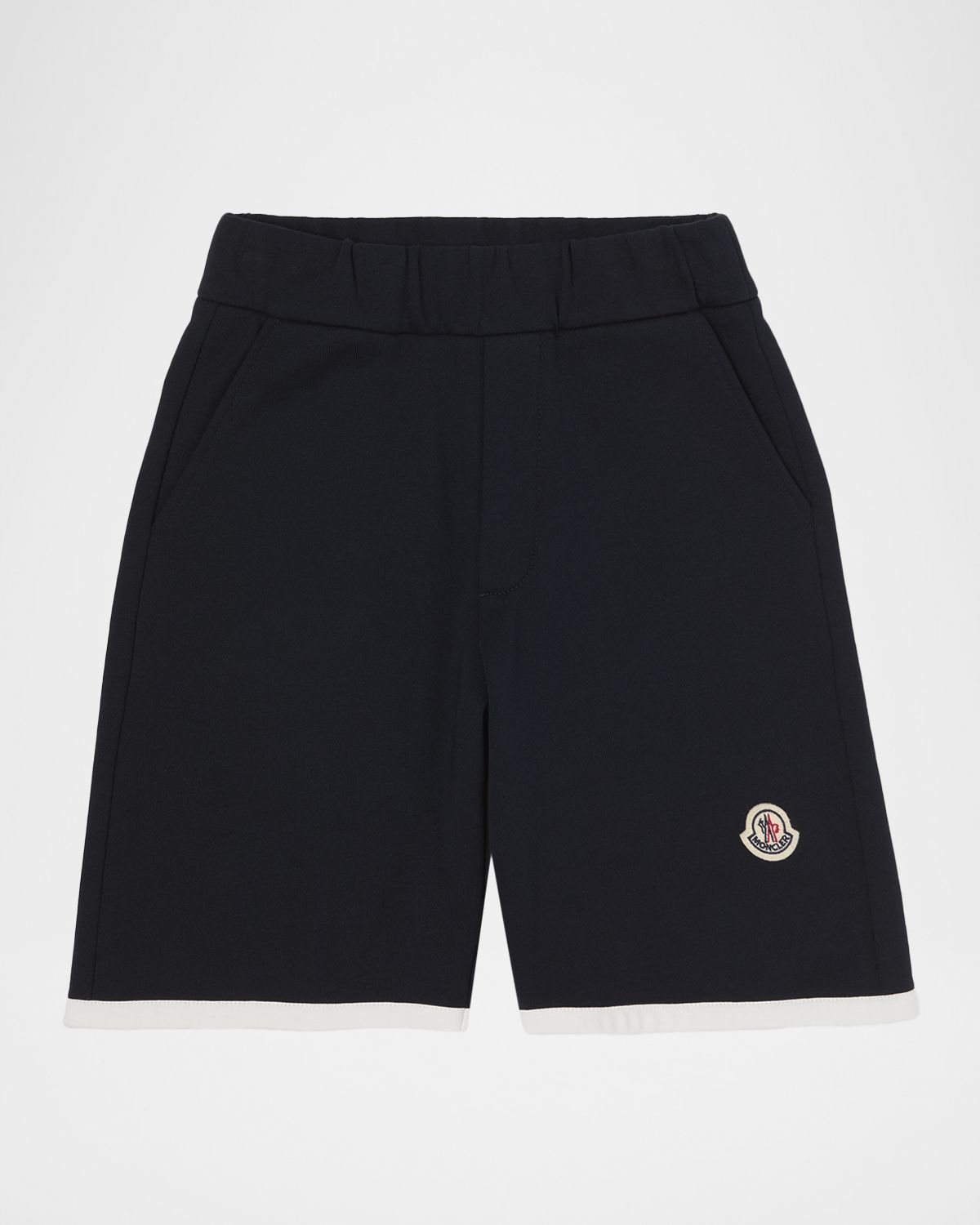 Moncler Boy 's Logo Stretch Cotton Fleece Shorts, Size -14