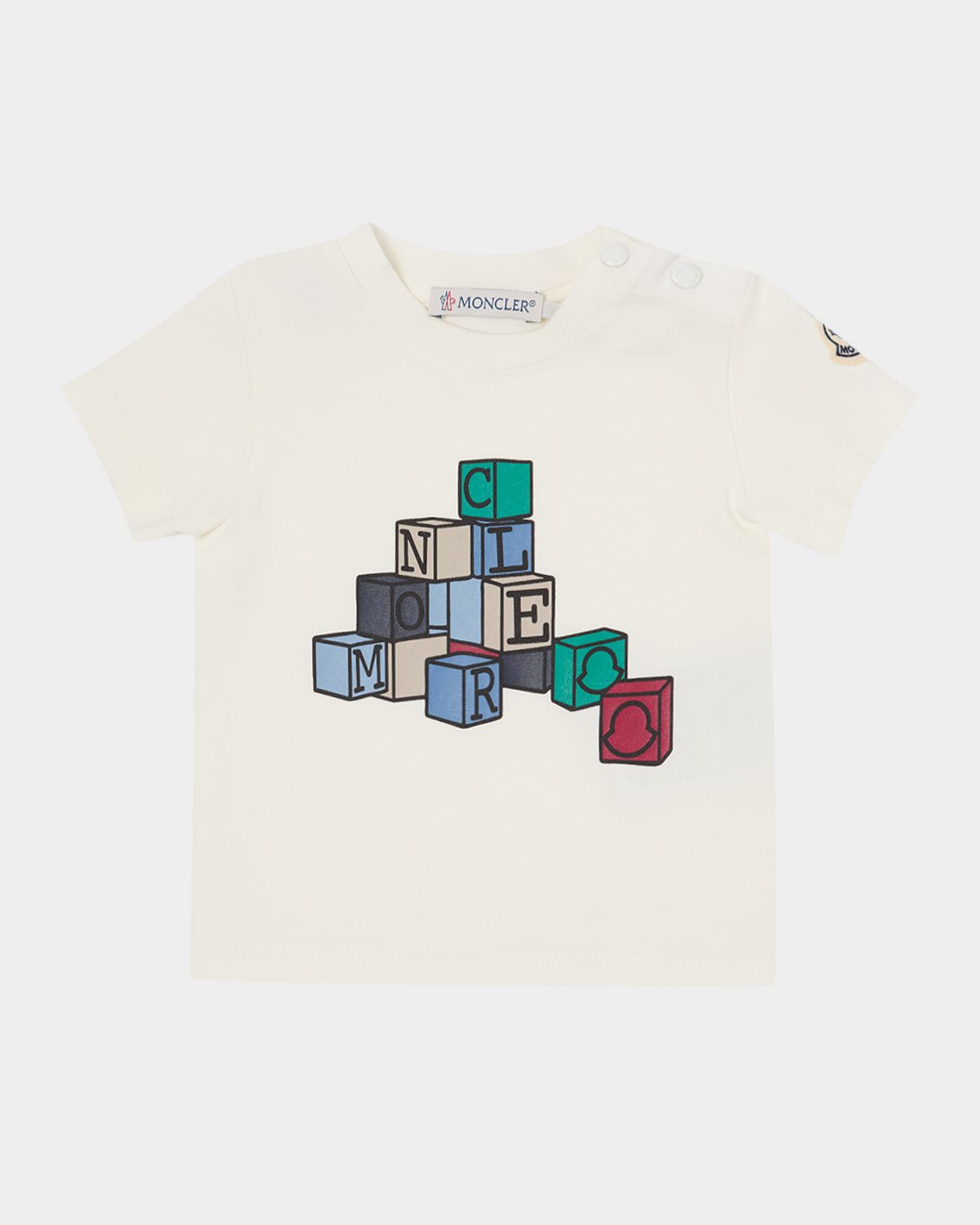 Moncler Boy 's Logo Motif Short-Sleeve Cotton T-Shirt, Size 3M-3