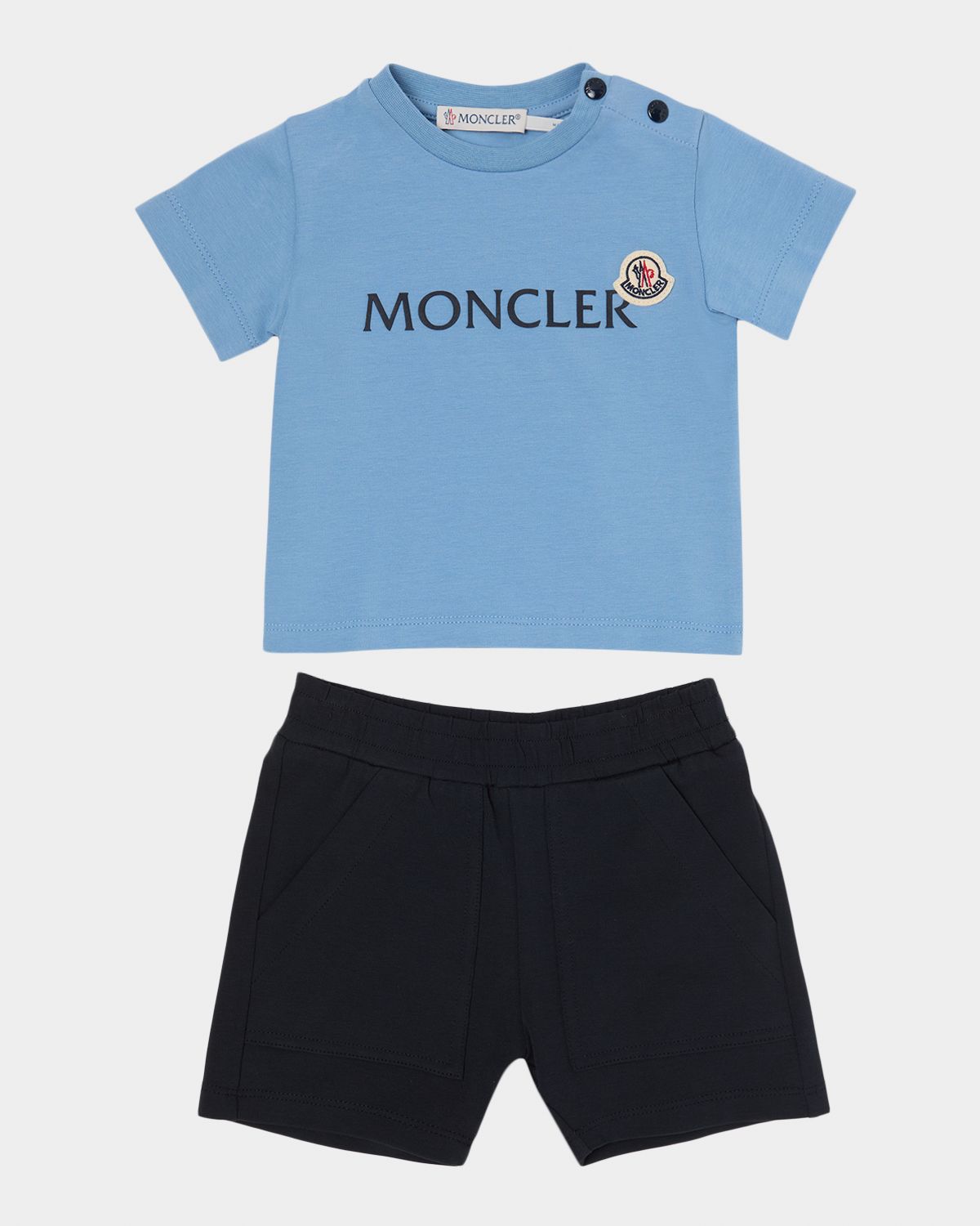 Moncler Boy 's Logo-Print T-Shirt & Shorts Set, Size 3M-3