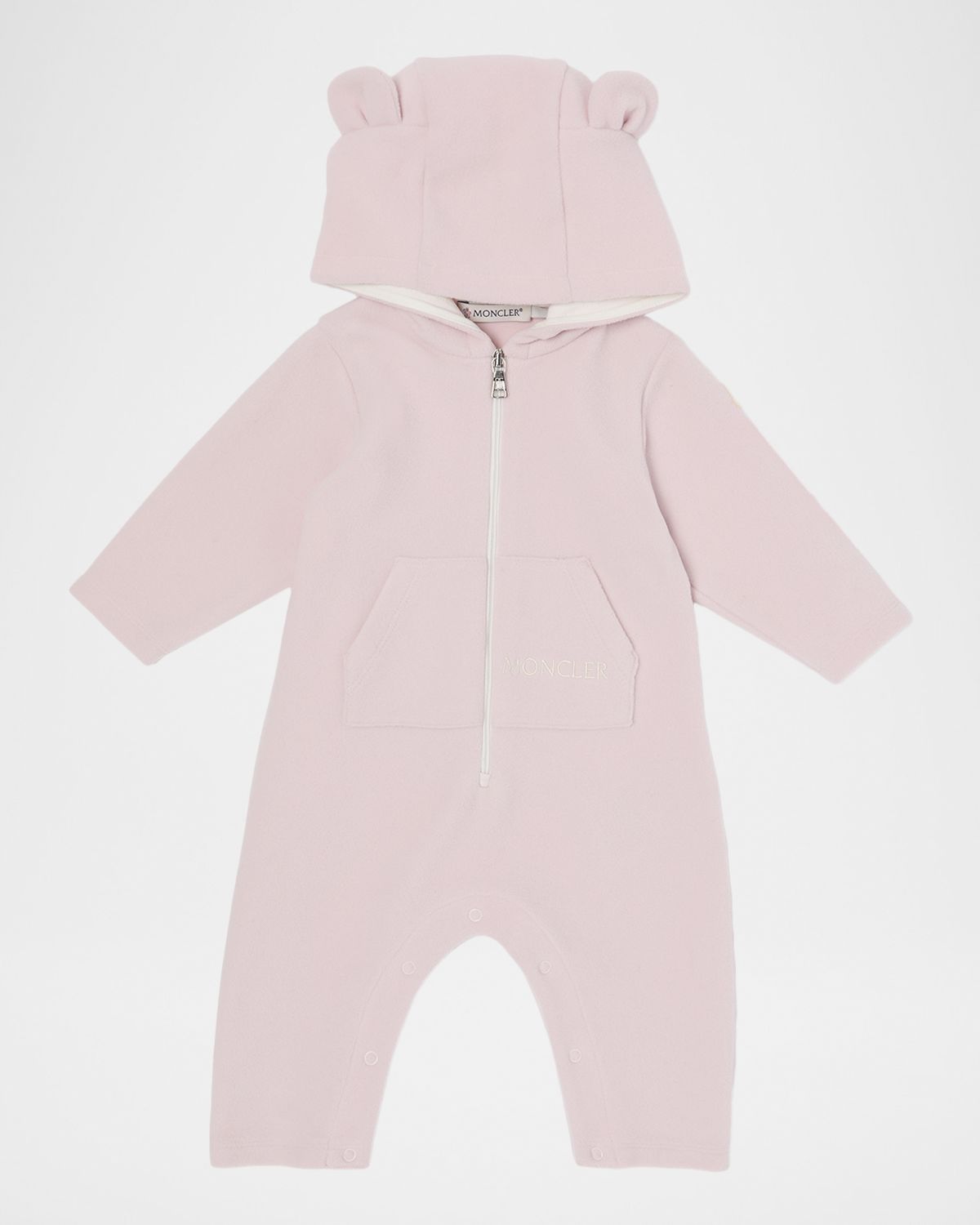 Moncler Girl 's Hooded Baby Grow Romper, Size 0M-12M