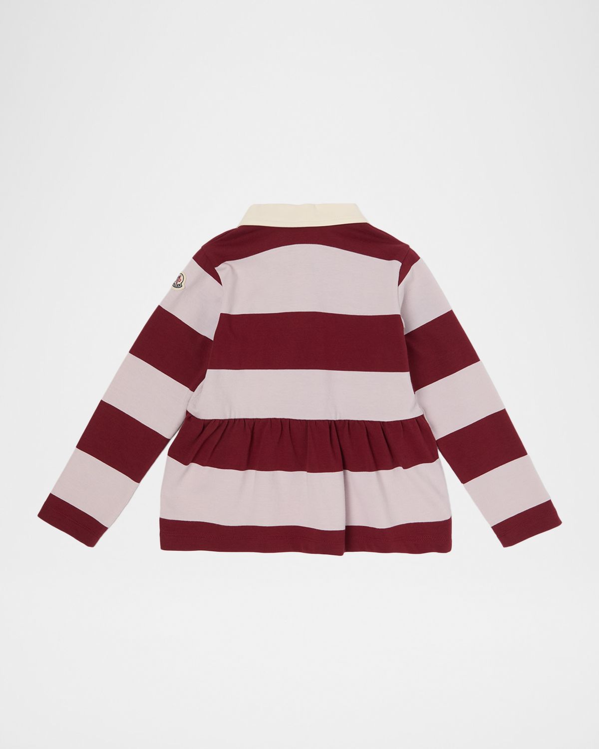 Moncler Girl 's Striped Long-Sleeve Polo Shirt, Size -6