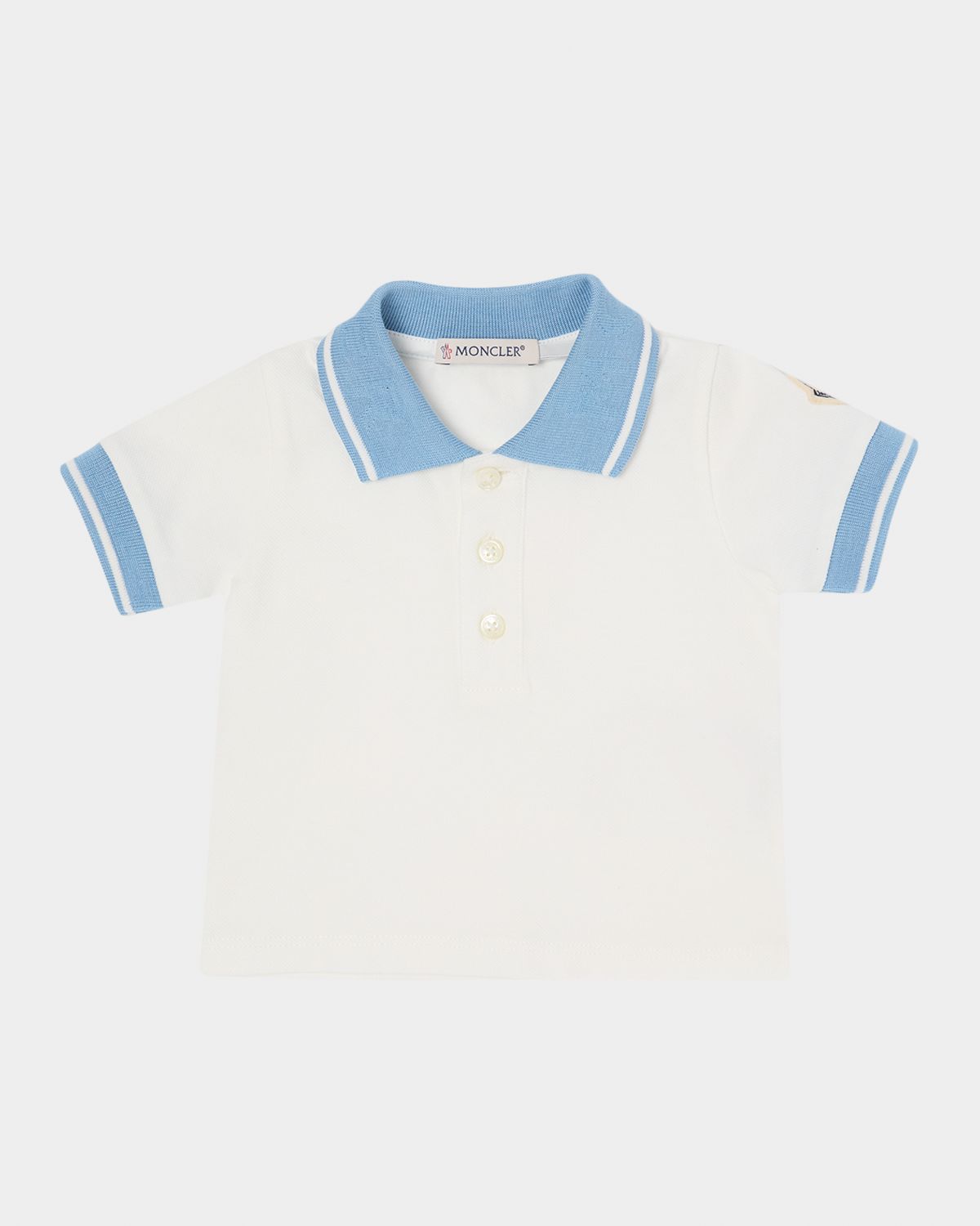 Moncler Boy 's Cotton Pique Short-Sleeve Polo Shirt, Size 3M-3