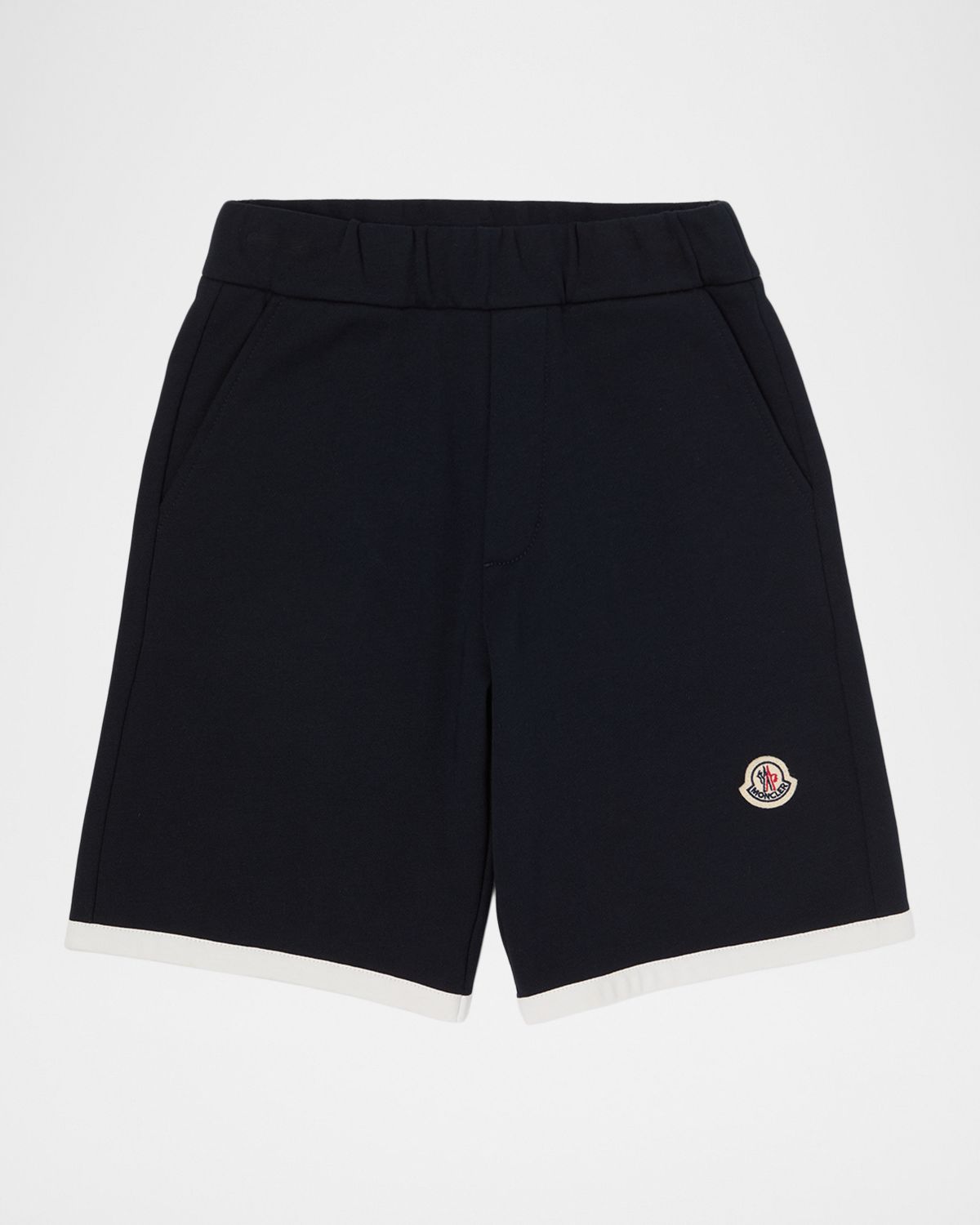 Moncler Boy 's Logo Stretch Cotton Fleece Shorts, Size -6