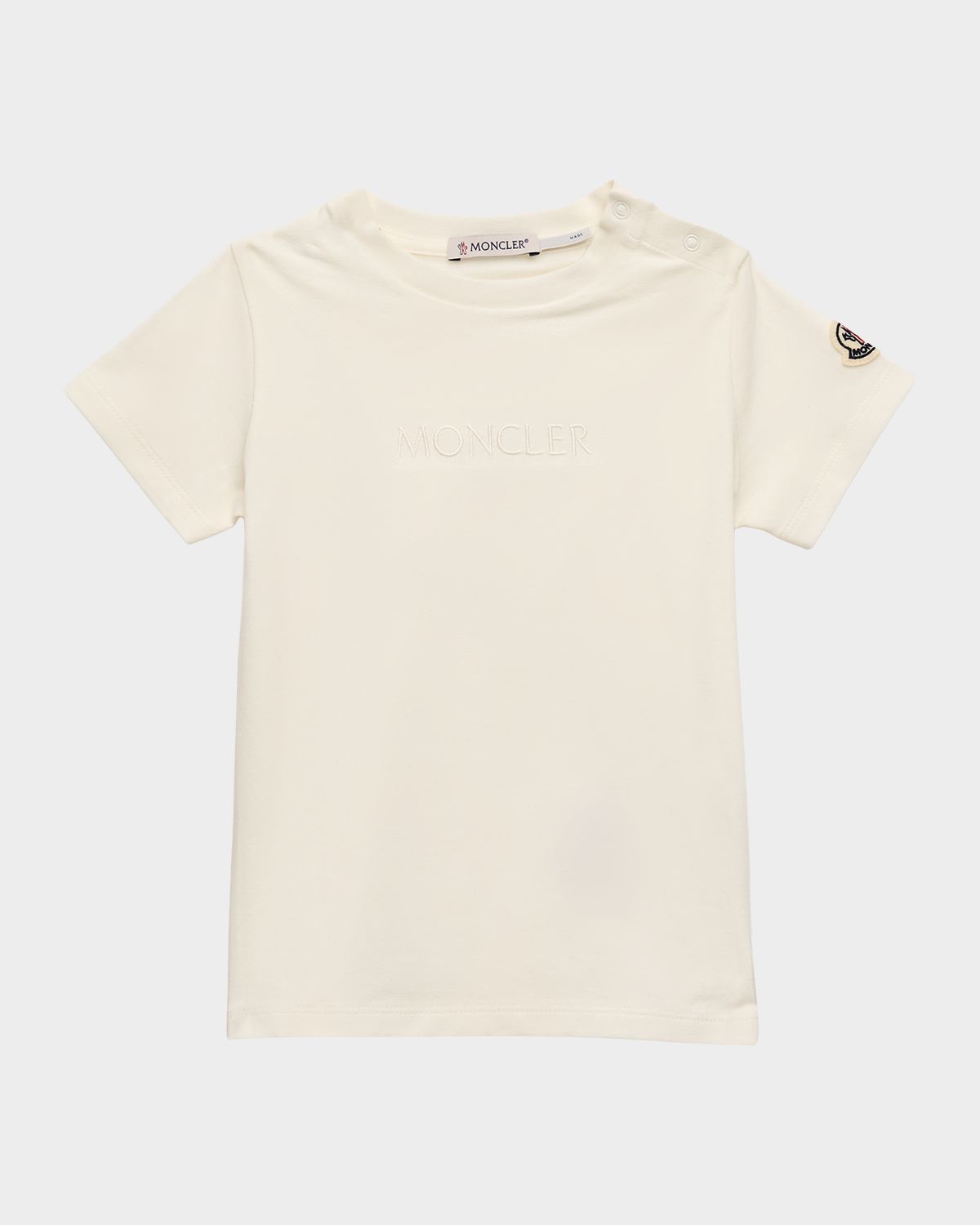 Moncler Kid 's Embroidered Logo Cotton Jersey T-Shirt, Size 6M-3