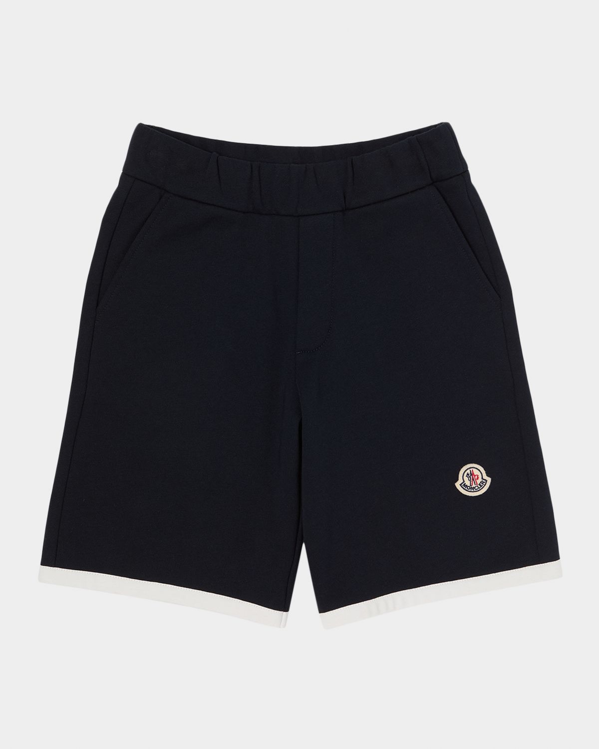 Moncler Boy 's Logo Stretch Cotton Fleece Shorts, Size -10