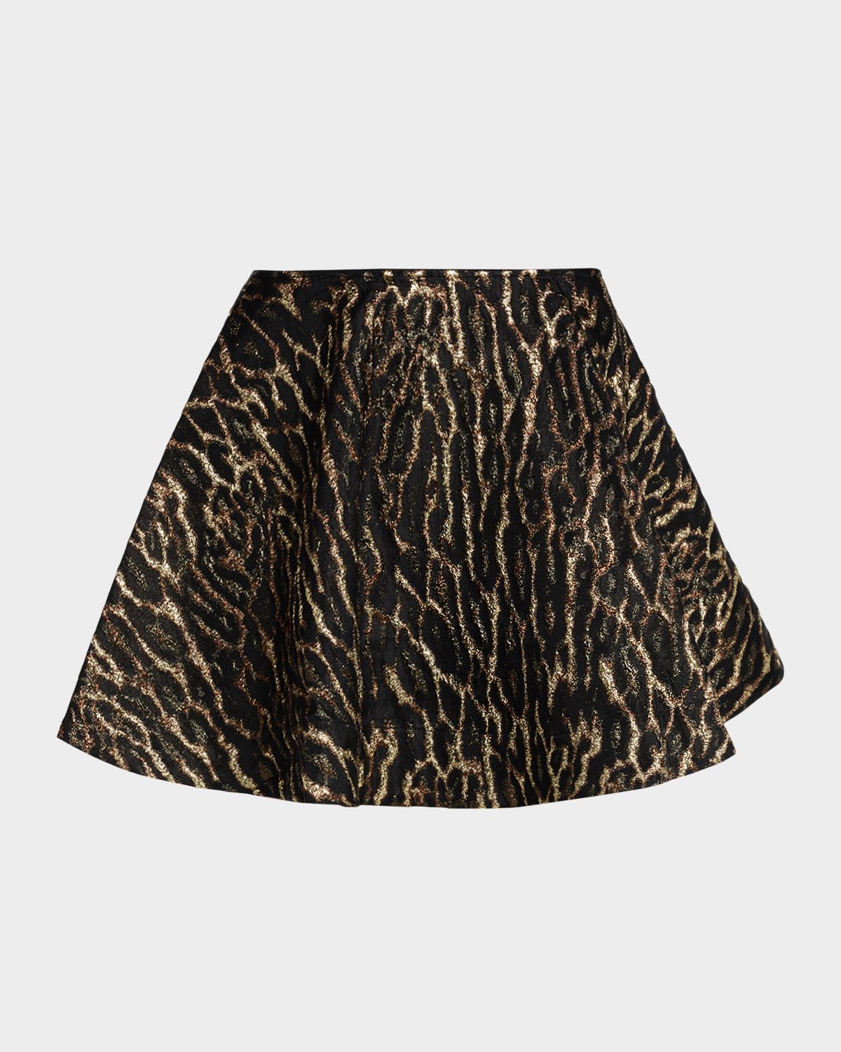 Ganni Metallic Cloque Mini Skirt