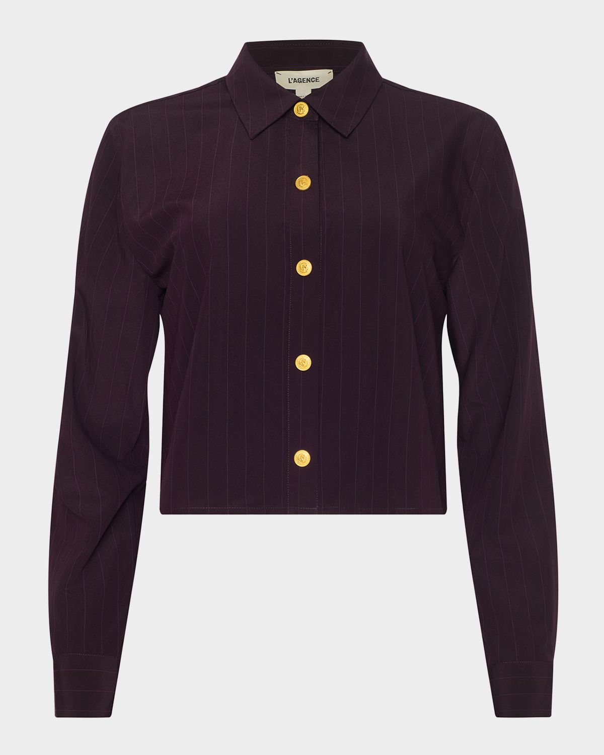 L 'Agence Armida Pinstripe Long-Sleeve Shirt