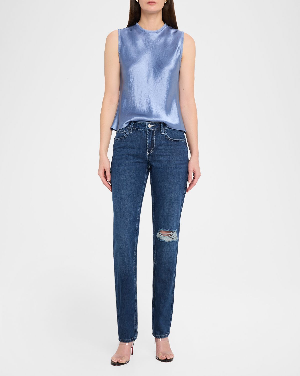 L 'Agence Armida Low-Rise Slouchy-Straight Jeans