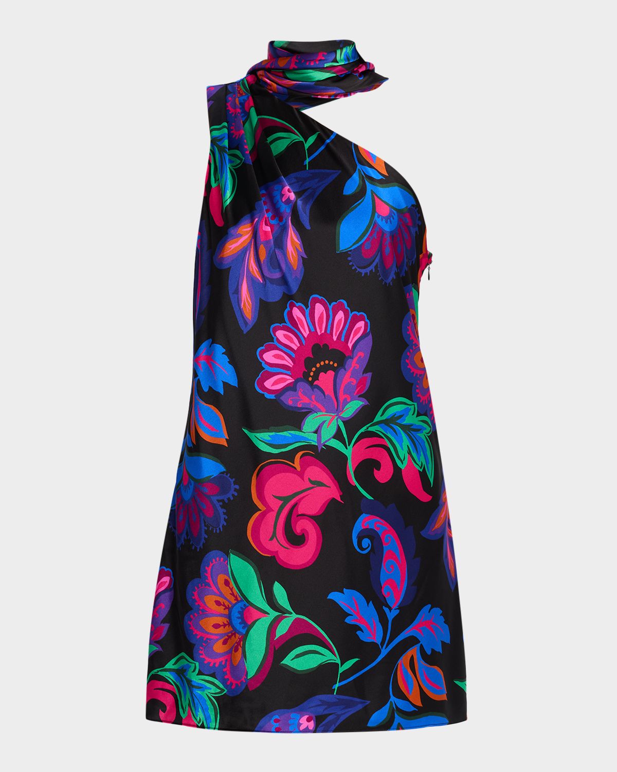 Ramy Brook Dolly Asymmetric Floral-Print Mini Dress