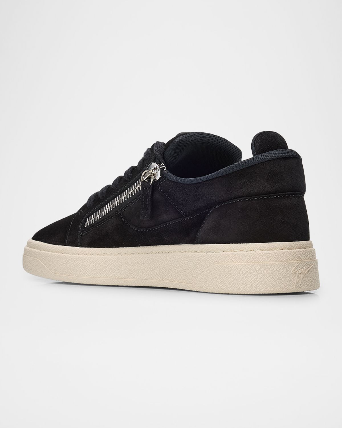 Giuseppe Zanotti Men 's Double-Zip Suede Low-Top Sneakers
