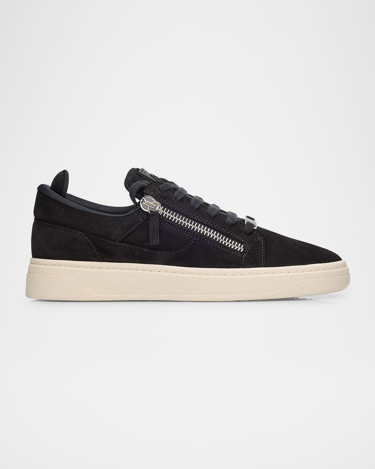 Giuseppe Zanotti Men 's Double-Zip Suede Low-Top Sneakers