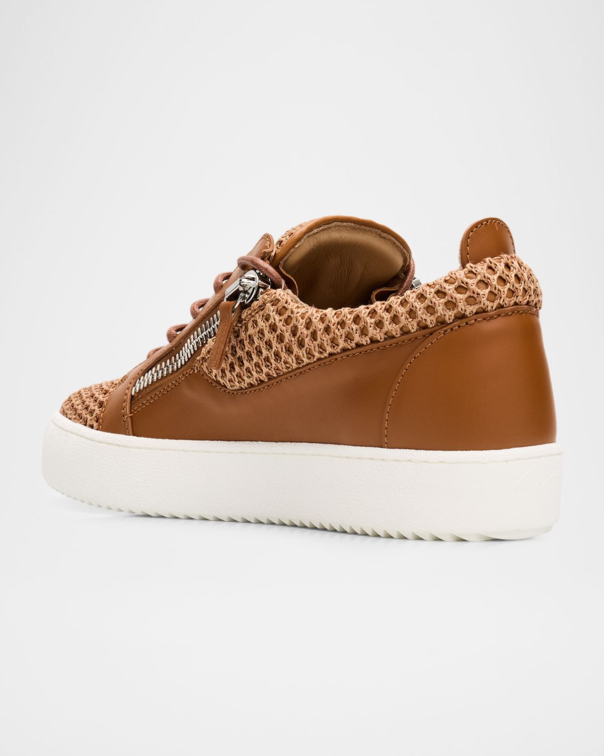 Giuseppe Zanotti Men 's Frankie Mesh & Leather Double-Zip Sneakers