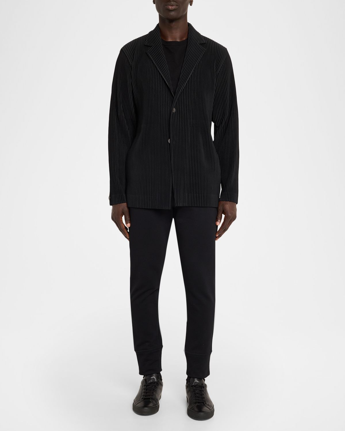 Homme Plisse Issey Miyake Men 's Basics Pleated Single-Breasted Blazer