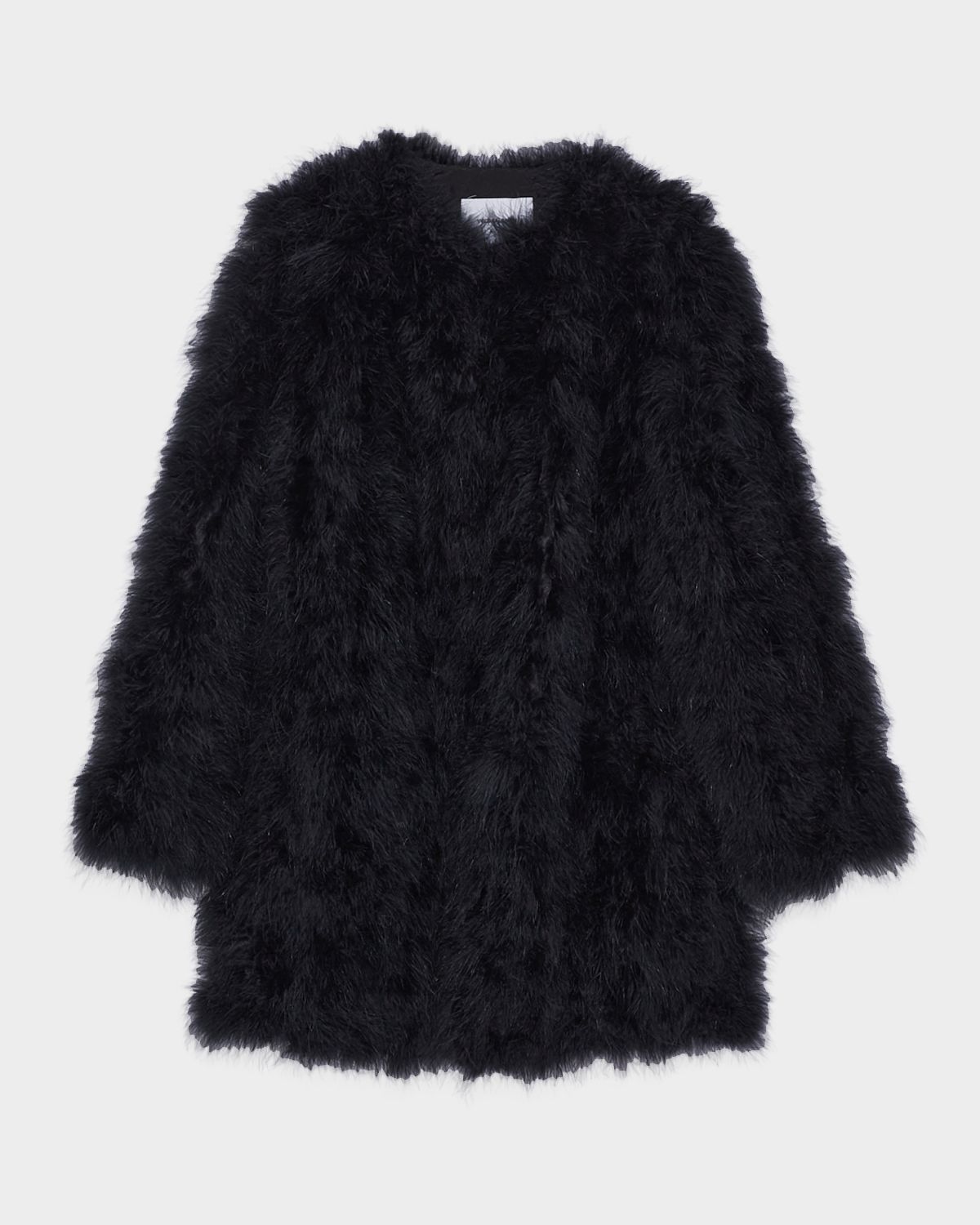 Yves Salomon Feathered Shawl-Collar Coat