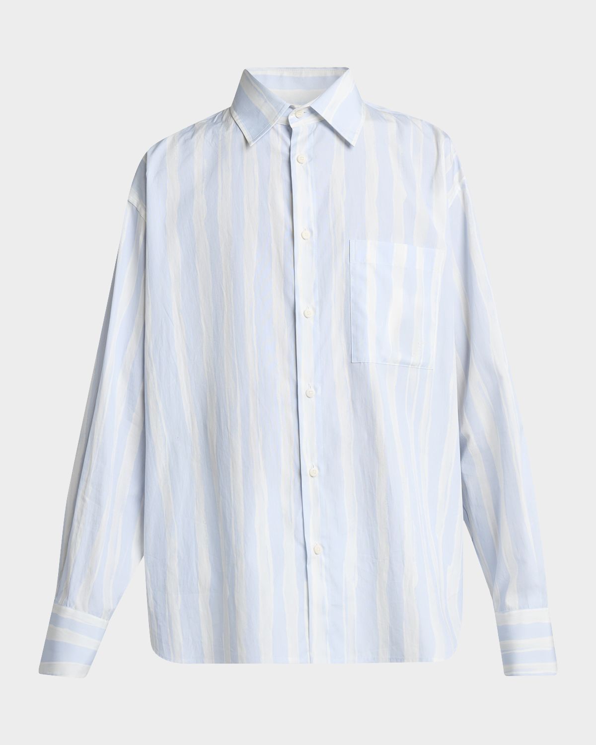 Jacquemus Men 's Candy Stripe Relaxed Cotton Button-Down Shirt