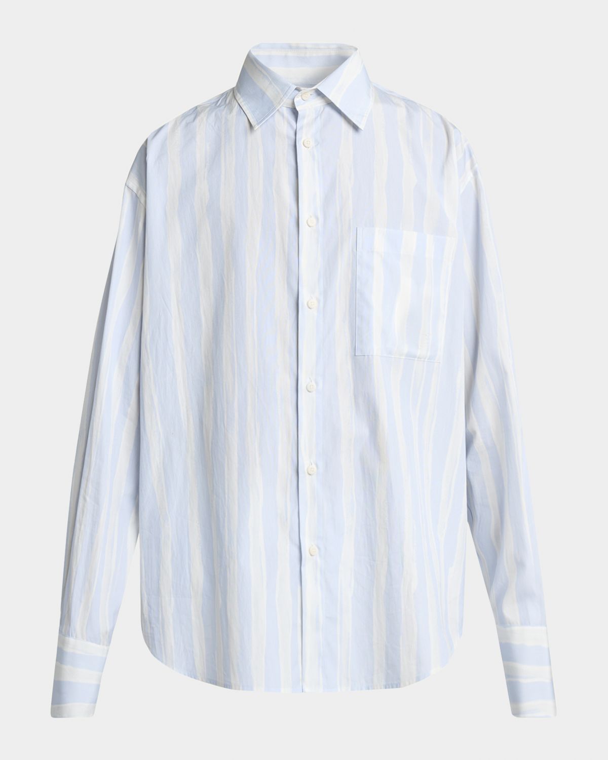 Jacquemus Men 's Candy Stripe Relaxed Cotton Button-Down Shirt