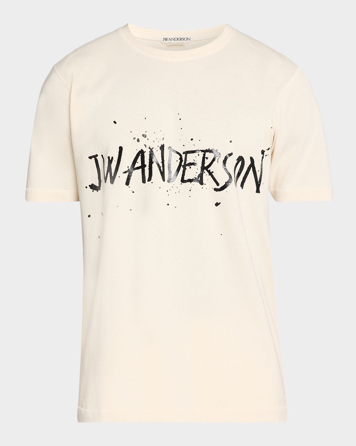 JW Anderson Men 's Splatter Logo Graphic Cotton T-Shirt | Thumbnail 6