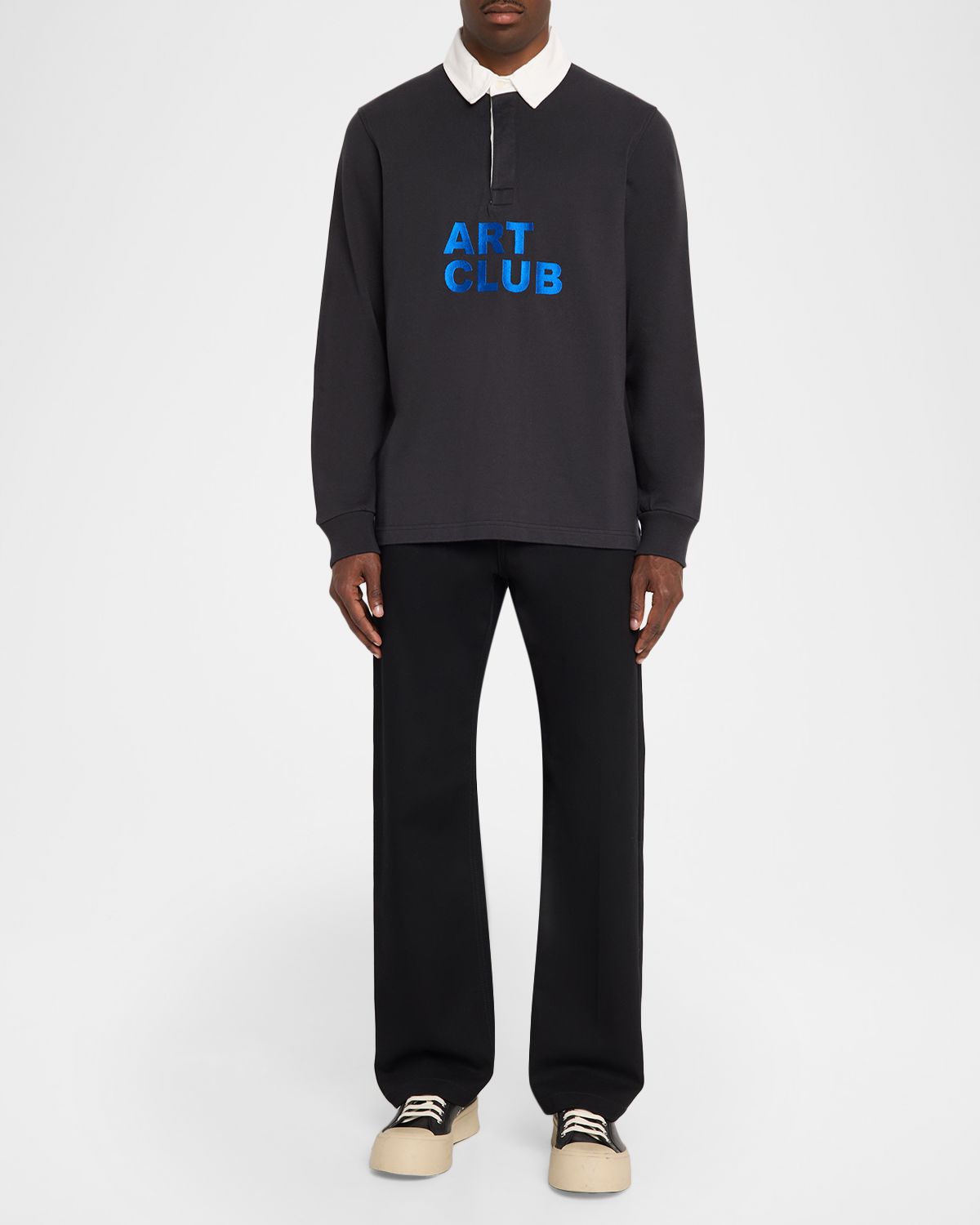 JW Anderson en 's Art Club Washed Jersey Rugby Polo Shirt