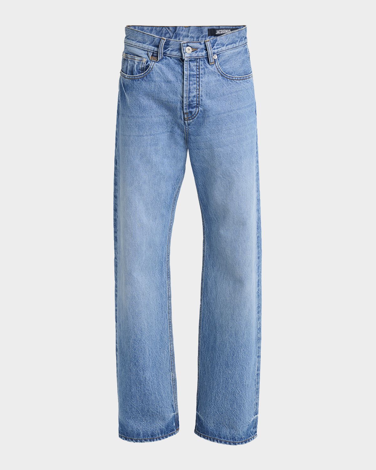Jacquemus Men 's Stonewashed Denim Straight-Leg Jeans | Thumbnail 5 Jacquemus Men 's Stonewashed Denim Straight-Leg Jeans | Thumbnail 5