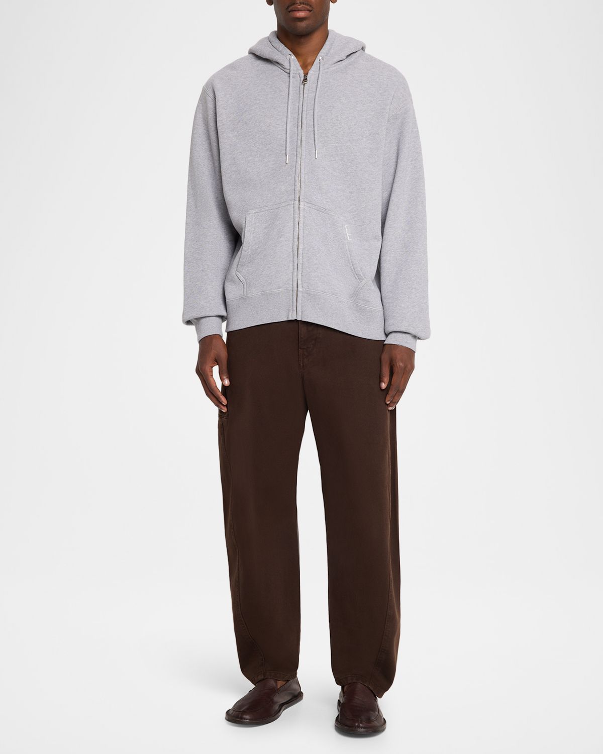 JW Anderson Men 's Cotton Relaxed-Fit Full-Zip Hoodie