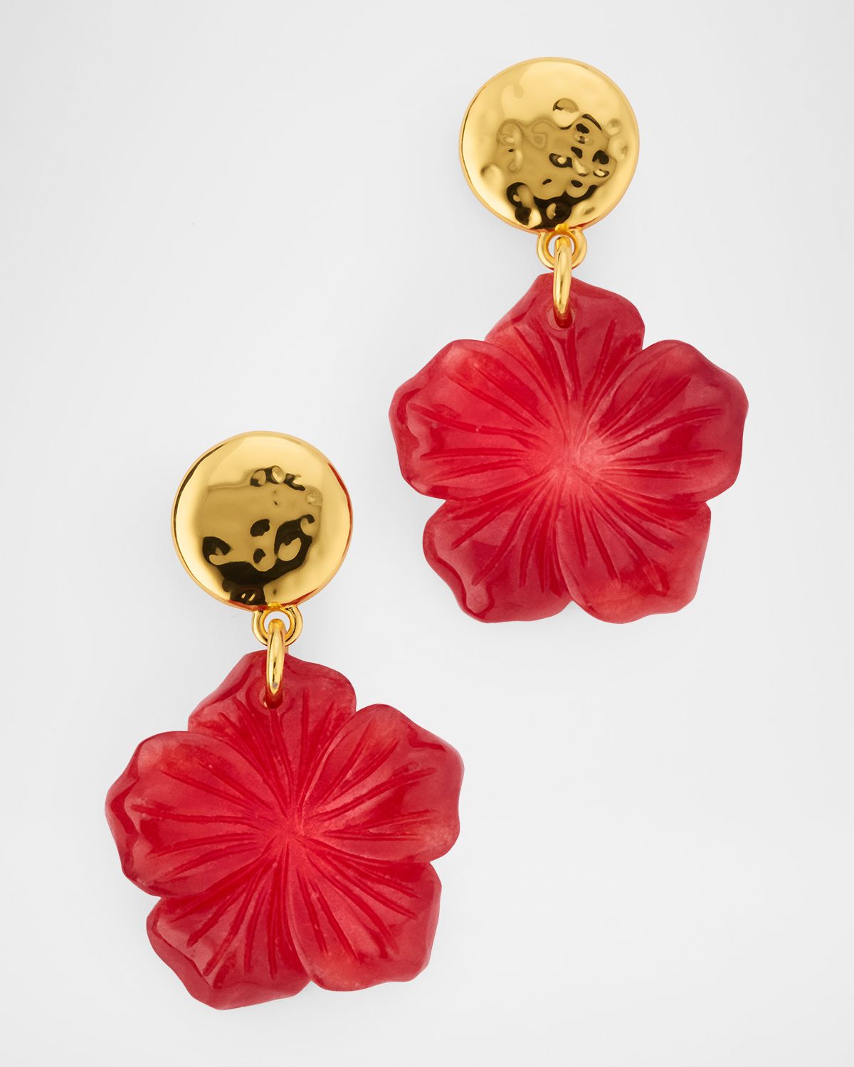 NEST Jewelry Ruby Quartz Flower Drop Earrings