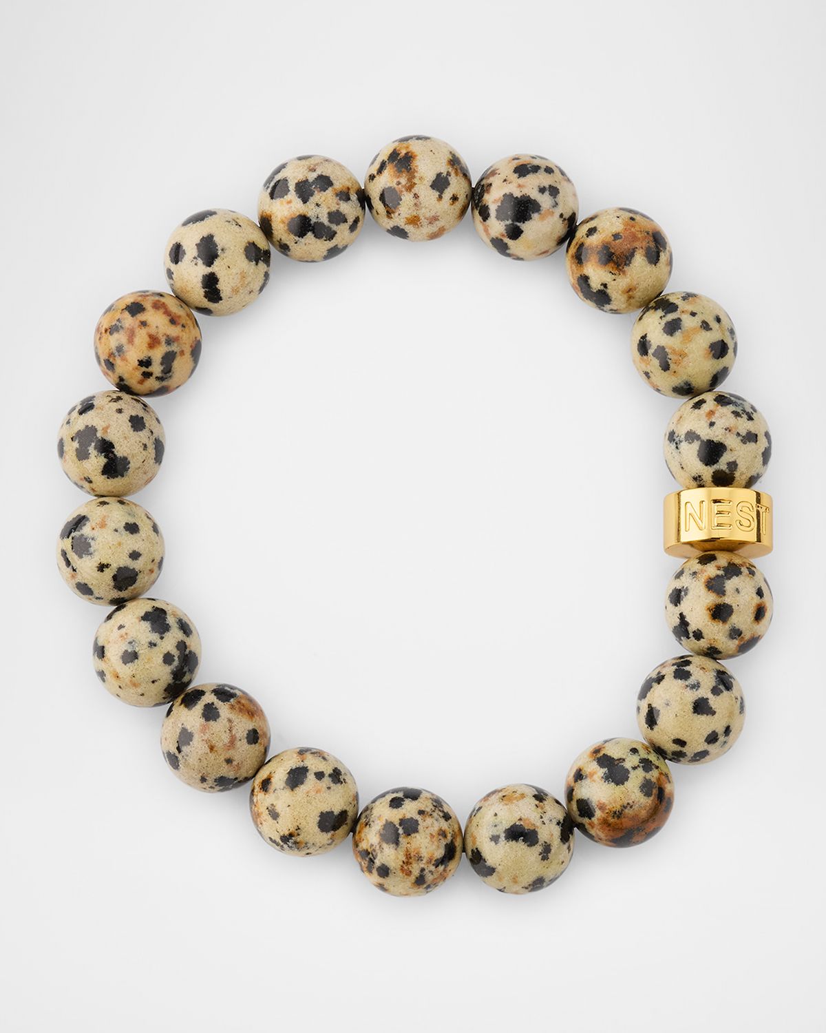 NEST Jewelry Dalmatian Jasper Stretch Bracelet