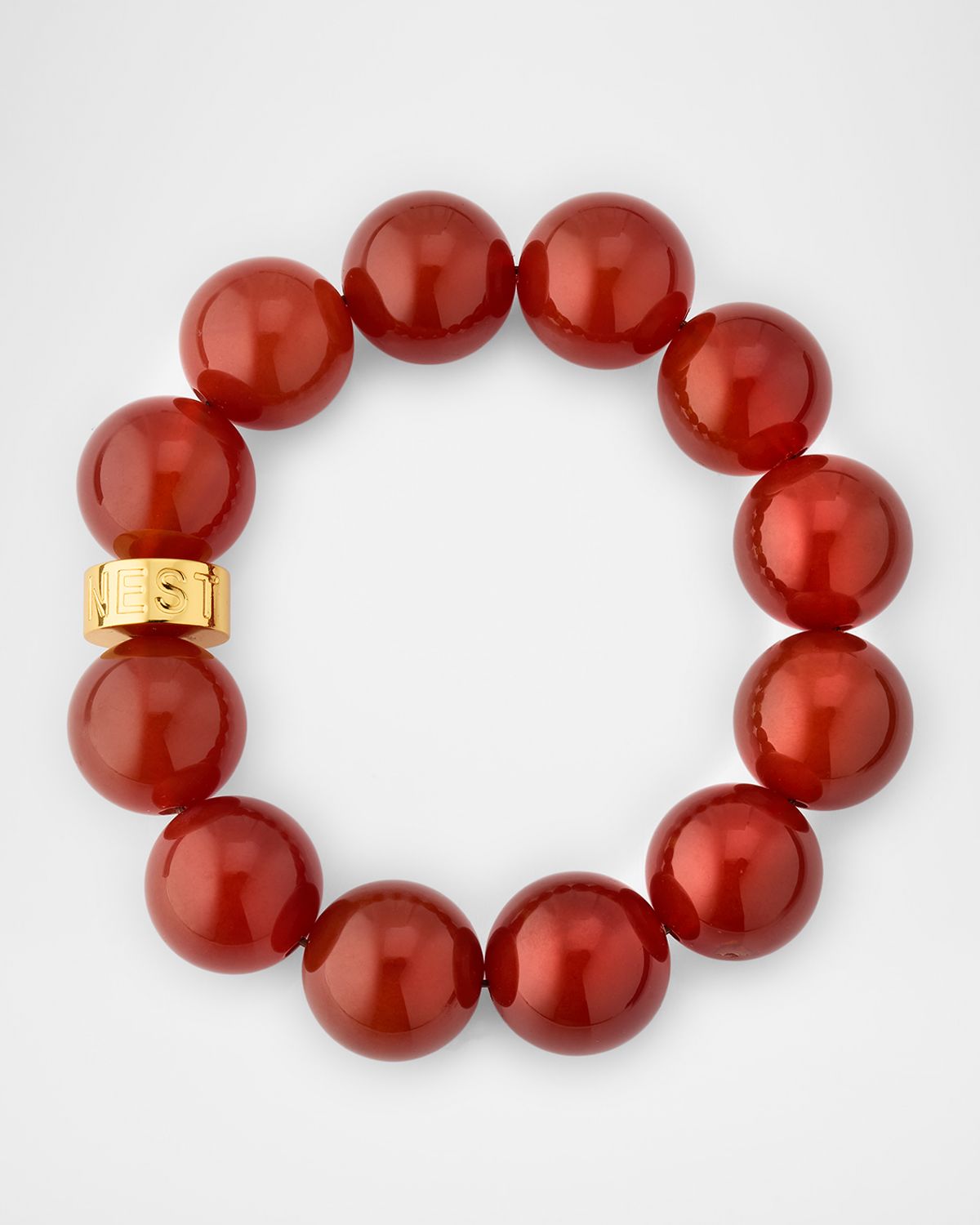 NEST Jewelry Carnelian Statement Stretch Bracelet