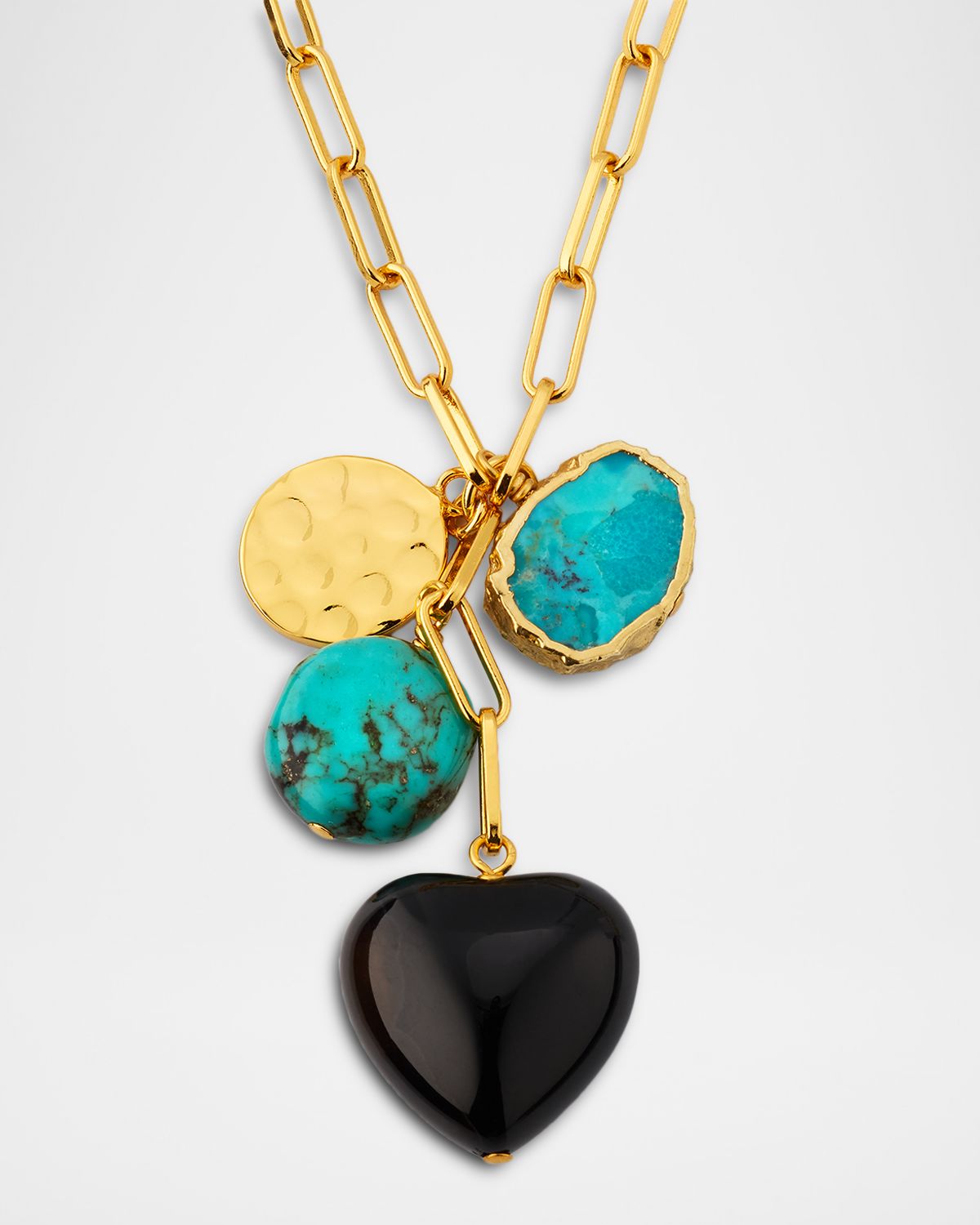 NEST Jewelry Black Onyx Heart Charm Necklace